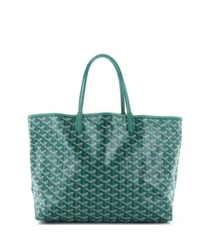 Pre-owned Pre-owned Goyard  Goyard Pm Saint Louis Tote Coated Canvas In Green
