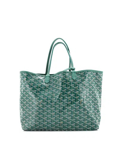 Pre-owned Pre-owned Goyard  Goyard Pm Saint Louis Tote Coated Canvas In Green