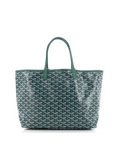 Pre-owned Pre-owned Goyard  Goyard Pm Saint Louis Tote Coated Canvas In Green