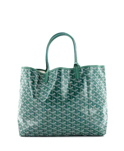 Pre-owned Pre-owned Goyard  Goyard Pm Saint Louis Tote Coated Canvas In Green