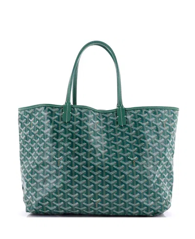 Pre-owned Pre-owned Goyard  Goyard Pm Saint Louis Tote Coated Canvas In Green