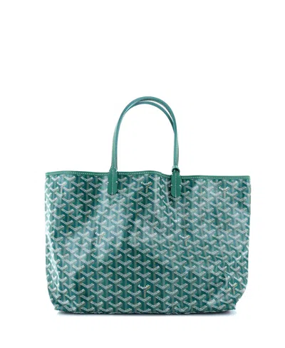 Pre-owned Pre-owned Goyard  Goyard Pm Saint Louis Tote Coated Canvas In Green
