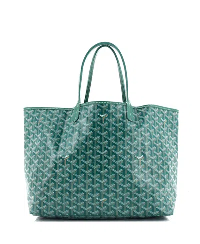 Pre-owned Pre-owned Goyard  Goyard Pm Saint Louis Tote Coated Canvas In Green
