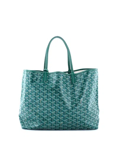 Pre-owned Pre-owned Goyard  Goyard Pm Saint Louis Tote Coated Canvas In Green
