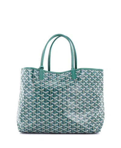 Pre-owned Pre-owned Goyard  Goyard Pm Saint Louis Tote Coated Canvas In Green