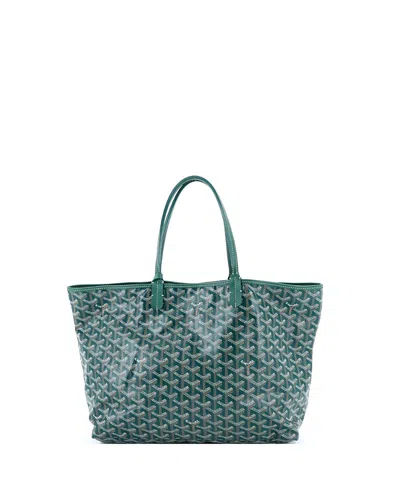 Pre-owned Pre-owned Goyard  Goyard Pm Saint Louis Tote Coated Canvas In Green