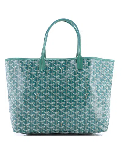 Pre-owned Pre-owned Goyard  Goyard Pm Saint Louis Tote Coated Canvas In Green
