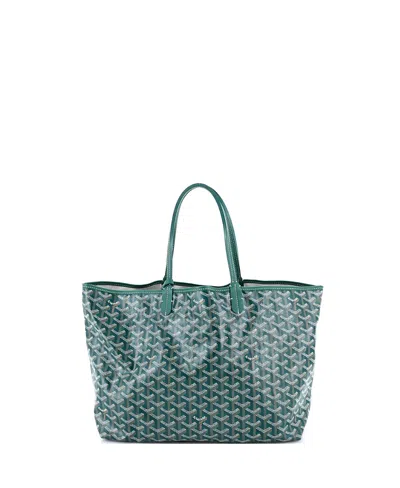 Pre-owned Pre-owned Goyard  Goyard Pm Saint Louis Tote Coated Canvas In Green