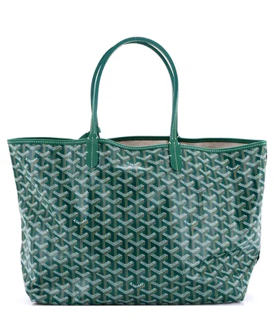 Pre-owned Pre-owned Goyard  Goyard Pm Saint Louis Tote Coated Canvas In Green