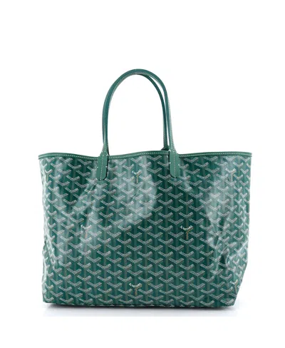 Pre-owned Pre-owned Goyard  Goyard Pm Saint Louis Tote Coated Canvas In Green
