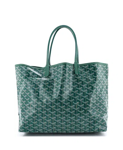 Pre-owned Pre-owned Goyard  Goyard Pm Saint Louis Tote Coated Canvas In Green