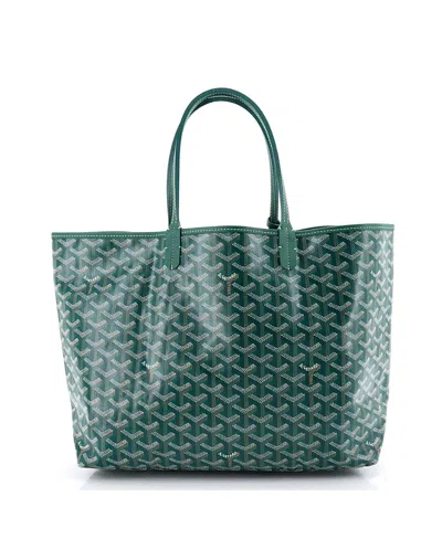 Pre-owned Pre-owned Goyard  Goyard Pm Saint Louis Tote Coated Canvas In Green