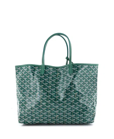 Pre-owned Pre-owned Goyard  Goyard Pm Saint Louis Tote Coated Canvas In Green