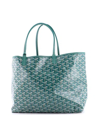 Pre-owned Pre-owned Goyard  Goyard Pm Saint Louis Tote Coated Canvas In Green