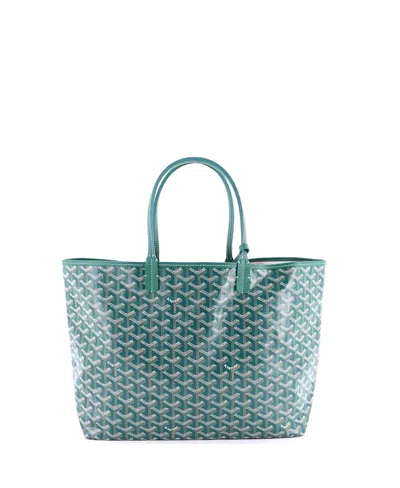 Pre-owned Pre-owned Goyard  Goyard Pm Saint Louis Tote Coated Canvas In Green