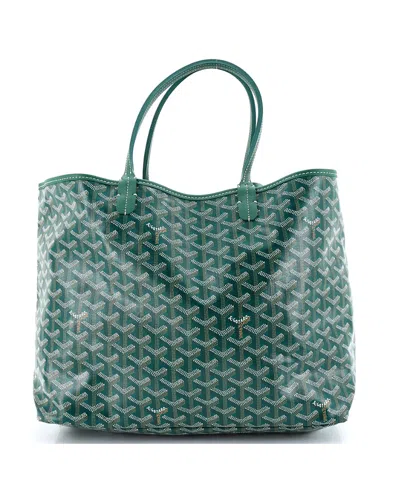 Pre-owned Pre-owned Goyard  Goyard Pm Saint Louis Tote Coated Canvas In Green