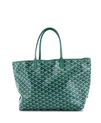 Pre-owned Pre-owned Goyard  Goyard Pm Saint Louis Tote Coated Canvas In Green