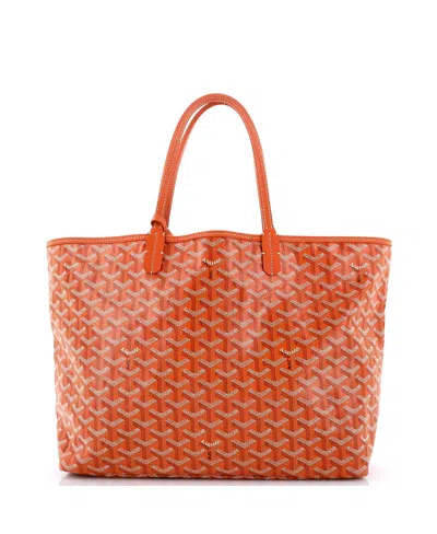 Pre-owned Goyard  Goyard Pm Saint Louis Tote Coated Canvas In Orange