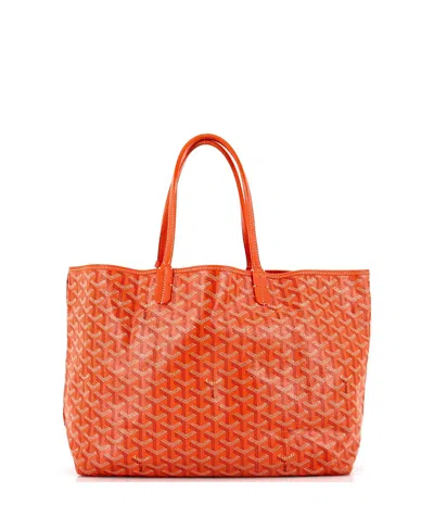 Pre-owned Pre-owned Goyard  Goyard Pm Saint Louis Tote Coated Canvas In Orange