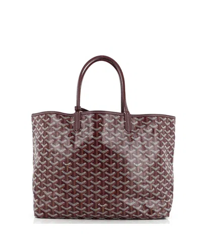 Pre-owned Goyard  Goyard Pm Saint Louis Tote Coated Canvas In Red