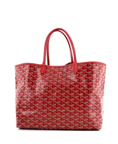 Pre-owned Pre-owned Goyard  Goyard Pm Saint Louis Tote Coated Canvas In Red