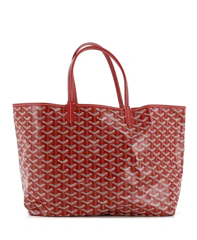 Pre-owned Pre-owned Goyard  Goyard Pm Saint Louis Tote Coated Canvas In Red