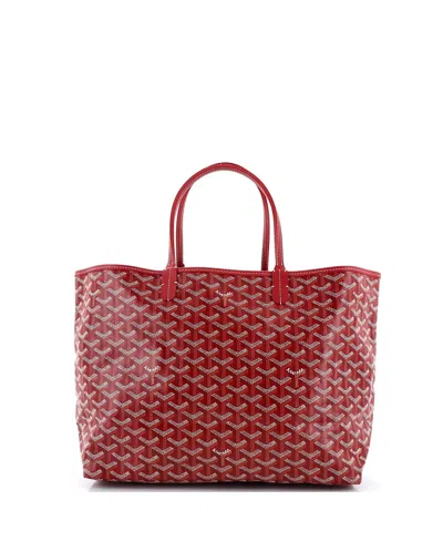 Pre-owned Pre-owned Goyard  Goyard Pm Saint Louis Tote Coated Canvas In Red