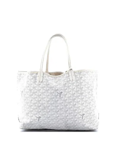 Pre-owned Pre-owned Goyard  Goyard Pm Saint Louis Tote Coated Canvas In White