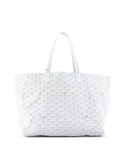 Pre-owned Pre-owned Goyard  Goyard Pm Saint Louis Tote Coated Canvas In White