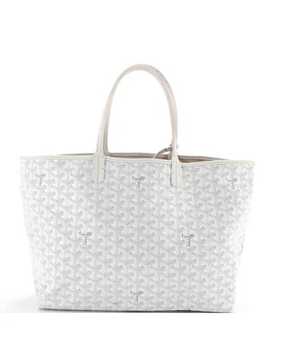 Pre-owned Pre-owned Goyard  Goyard Pm Saint Louis Tote Coated Canvas In White