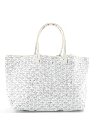 Pre-owned Pre-owned Goyard  Goyard Pm Saint Louis Tote Coated Canvas In White