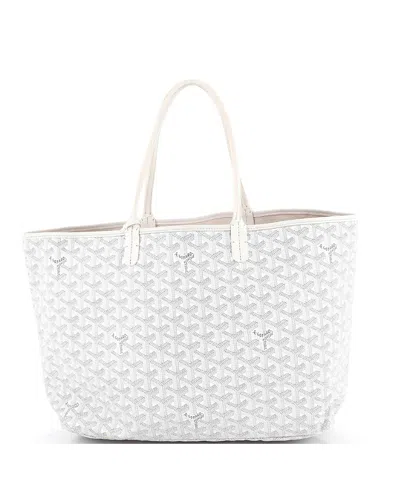 Pre-owned Pre-owned Goyard  Goyard Pm Saint Louis Tote Coated Canvas In White