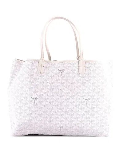 Pre-owned Pre-owned Goyard  Goyard Pm Saint Louis Tote Coated Canvas In White