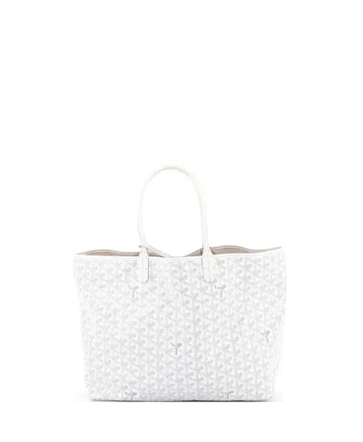 Pre-owned Pre-owned Goyard  Goyard Pm Saint Louis Tote Coated Canvas In White