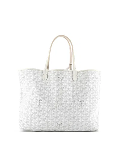Pre-owned Pre-owned Goyard  Goyard Pm Saint Louis Tote Coated Canvas In White