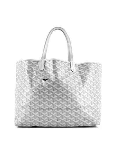Pre-owned Pre-owned Goyard  Goyard Pm Saint Louis Tote Precious Metals Coated Canvas In Silver