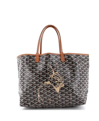 Pre-owned Pre-owned Goyard  Goyard Pm Saint Louis Tote Printed Coated Canvas In Brown