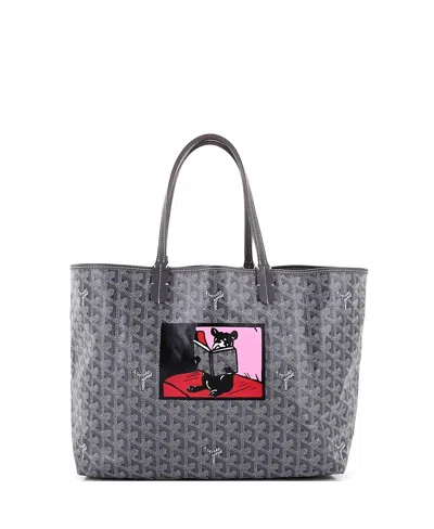 Pre-owned Pre-owned Goyard  Goyard Pm Saint Louis Tote Printed Coated Canvas In Gray