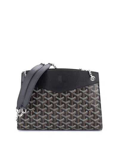 Pre-owned Pre-owned Goyard  Goyard Pm Structured Rouette Chain Shoulder Bag Coated Canvas