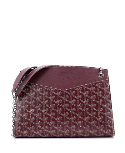Pre-owned Pre-owned Goyard  Goyard Pm Structured Rouette Chain Shoulder Bag Coated Canvas In Red