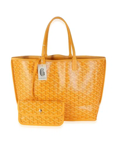 Pre-owned Pre-owned Goyard  Goyard Reversible Artois Pm Canvas Handbag In Yellow