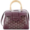 Pre-owned Goyard  Goyard Saigon Top Handle Bag Coated Canvas With Leather Mini In Red