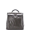 Pre-owned Goyard  Goyard Saint Leger Briefcase Backpack Coated Canvas In Black