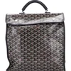 Pre-owned Goyard  Goyard Saint Leger Briefcase Backpack Coated Canvas In Black