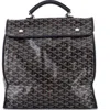 Pre-owned Goyard  Goyard Saint Leger Briefcase Backpack Coated Canvas In Black
