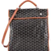 Pre-owned Goyard  Goyard Saint Leger Briefcase Backpack Coated Canvas In Brown