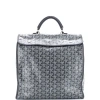Pre-owned Goyard  Goyard Saint Leger Briefcase Backpack Coated Canvas In Gray