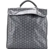 Pre-owned Goyard  Goyard Saint Leger Briefcase Backpack Coated Canvas In Gray