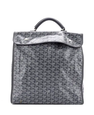Pre-owned Pre-owned Goyard  Goyard Saint Leger Briefcase Backpack Coated Canvas In Gray