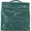 Pre-owned Goyard  Goyard Saint Leger Briefcase Backpack Coated Canvas In Green